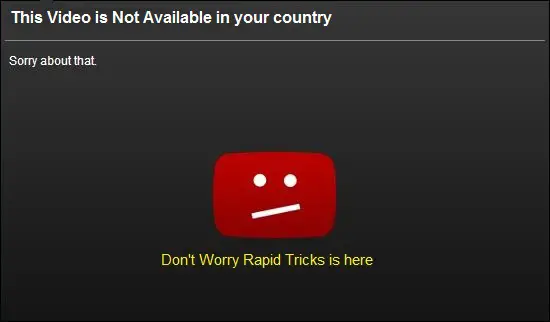 YouTube Videos not available in your country