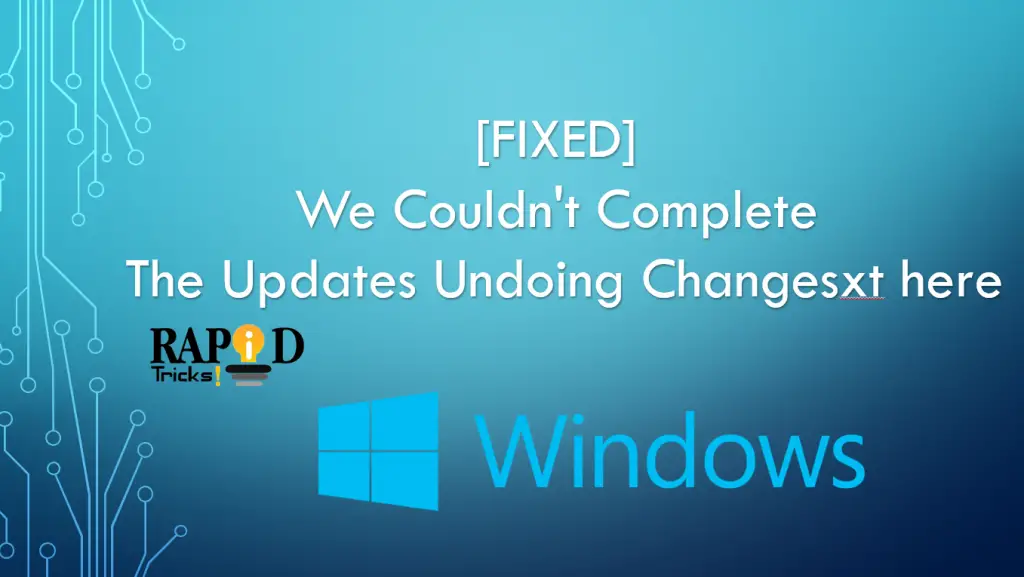 we couldn't complete the updates undoing changes